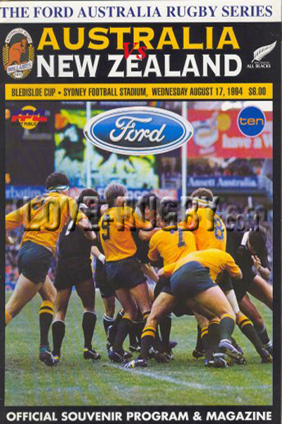 1994 Australia v New Zealand  Rugby Programme